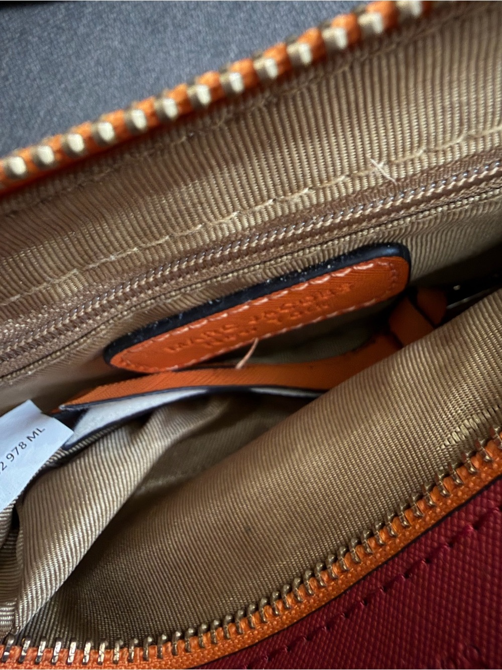 Marc Jacobs Orange Crossbody with Blue and Black Logo Strap - Picture 11 of 13